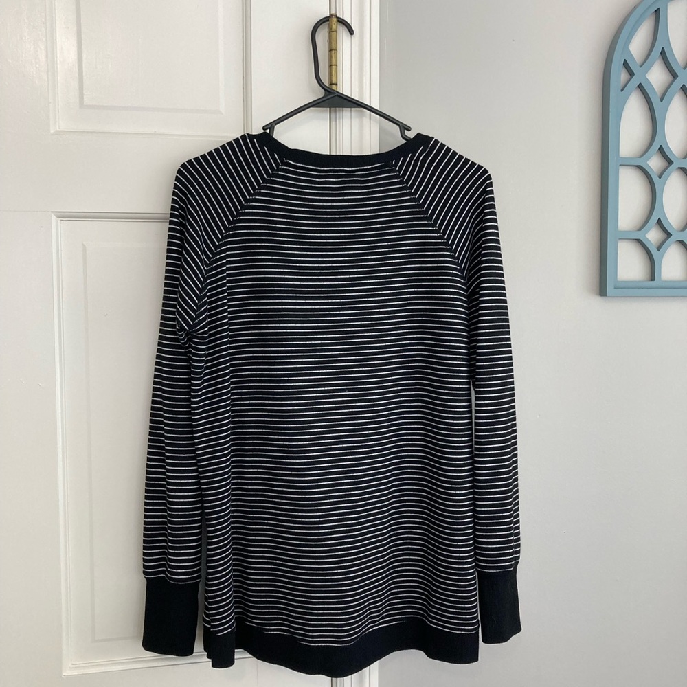 Danskin Black and White Striped Top - Picture 3 of 4